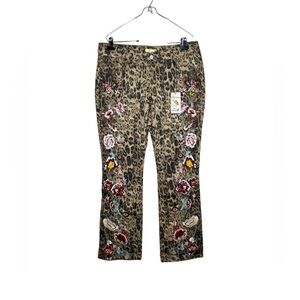 Home Folk Women’s Embroidered Floral Bootcut Jeans